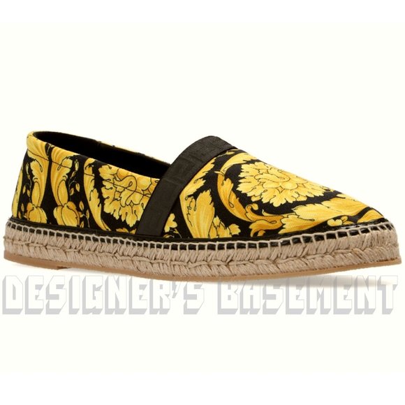 Versace Yellow and Black Slip-On Loafers - Picture 2 of 9
